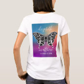 T-shirt Design élégant papillon avec coucher de soleil Ext (Dos)