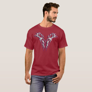 T-shirt design en argent Dragon Crest
