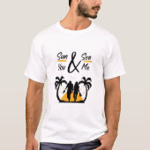 T-shirt Design été Sun And Sea You & Me (Devant)