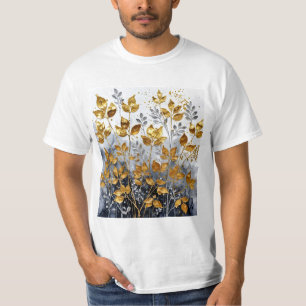 T-shirt Design Feuille d'or décoratif #1