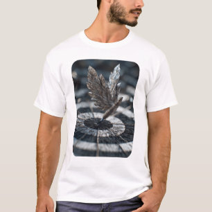 T-shirt Design fléchette ailée argentée divine cible