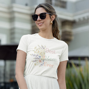 T-shirt Design floral - Cadeau parfait pour la fête des mè