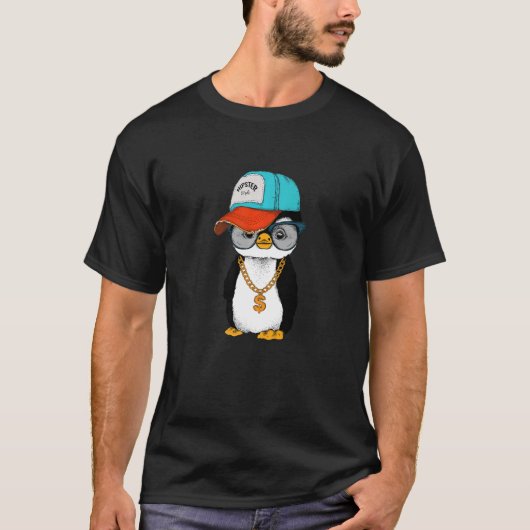 T-shirt Design graphique en style Pinguin cool sucré (Devant)