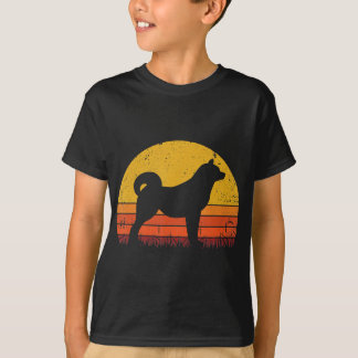 T-shirt Design graphique Shiba Inu coucher de soleil Vinta