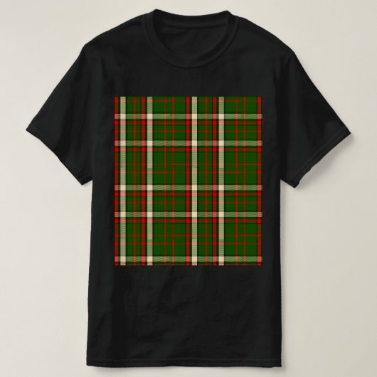 T-Shirt design grenn and red pattern (Design devant)