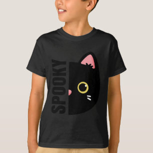 T-shirt Design Halloween Chat Noir Mignon Épouvantable pou