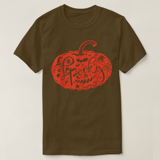 T-shirt Design Halloween Jack-o'-lantern éffrayant (Design devant)