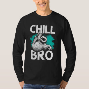 T-shirt Design Hipster Avec Fente Pour Homme Chill Bro