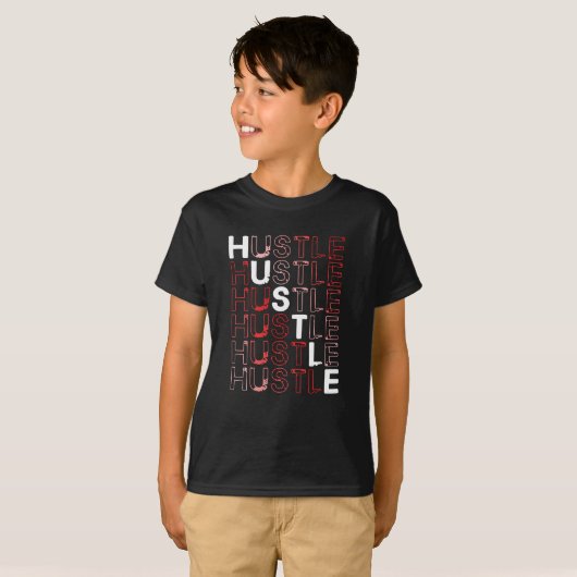 T-shirt Design Hustle pour Hustler (Devant entier)