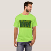 T-shirt Design "Idiot" vert stylisé (Devant entier)