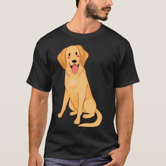 T-shirt Design Labrador jaune (Devant)