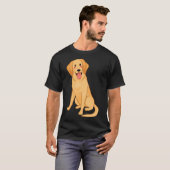 T-shirt Design Labrador jaune (Devant entier)