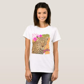 T-shirt Design léopard coloré moderne (Devant entier)