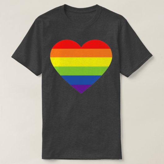 T-shirt Design LGBTQ Rainbow Heart (Design devant)