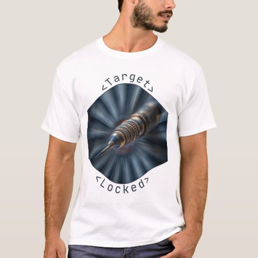T-shirt Design macro fléchette Target Locked futuriste (Devant)
