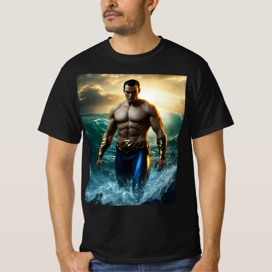 T-shirt Design majestueux de superhéros (Devant)
