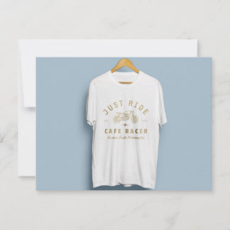T-shirt design met mooie logo briefkaart