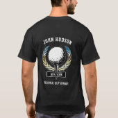 T-shirt Design minimaliste élégant de golf (Dos)