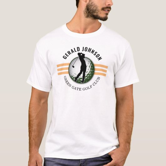 T-shirt Design minimaliste élégant de Golfeur (Devant)