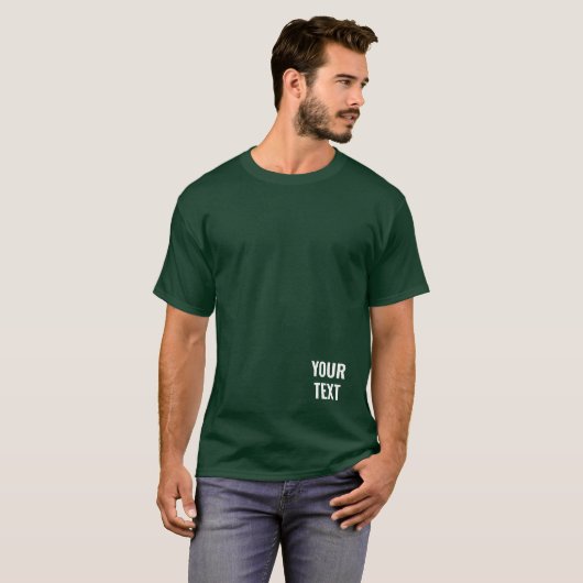 T-shirt Design moderne Ajouter du texte ici Mens Deep Fore (Devant entier)