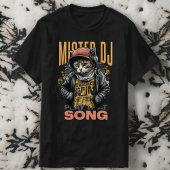 T-shirt Design moderne Funny Deejay chat Techno music Blac