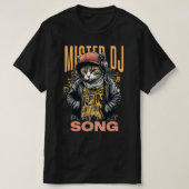 T-shirt Design moderne Funny Deejay chat Techno music Blac (Design devant)