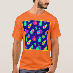 T-shirt Design Motif de fruits de néon vibreux
