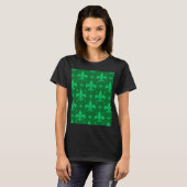 T-shirt Design Motif Fleur de lis vert (Devant entier)