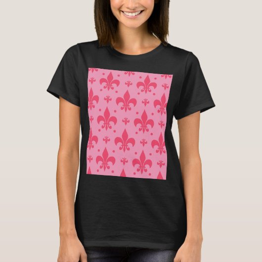 T-shirt Design Motif rose Fleur de lis (Devant)