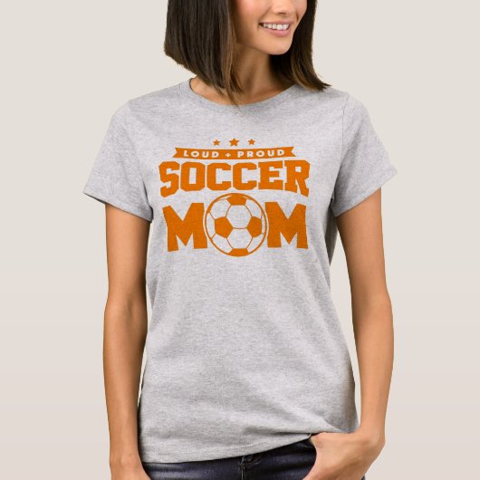 T-shirt Design Orange Loud Fier Soccer (Devant)