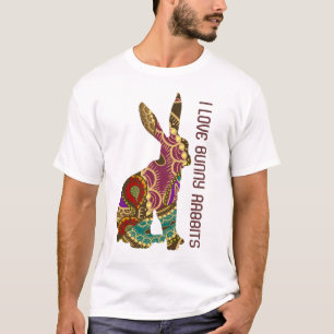 T-shirt Design Orné - J'aime Lapin Lapin lapins