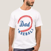 T-shirt Design papa de baseball customisé (Devant)