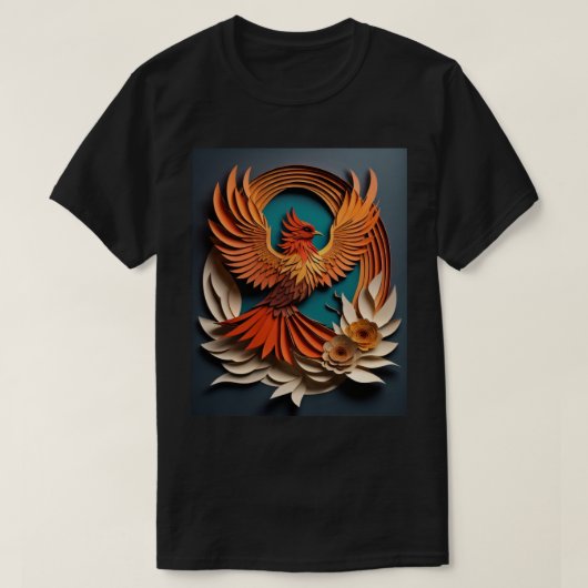 T-shirt Design Papier Phoenix (Design devant)