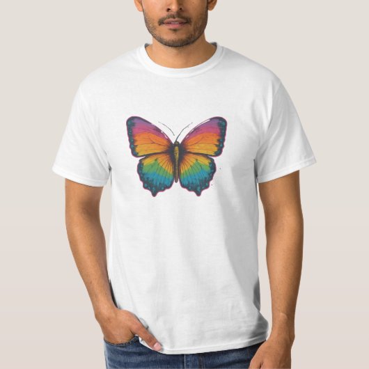 T-shirt design papillon pour hommes (Devant)