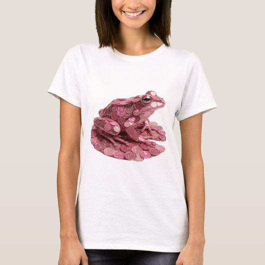 T-shirt Design PINK FROG Rose Moderne (Devant)