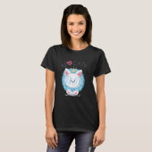 T-shirt design pour chat mignon (Devant entier)