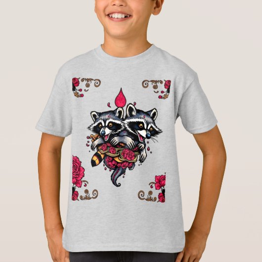 T-shirt design Raccoon 6 (Devant)