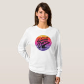 T-shirt Design rétro Sunset Curve (Devant entier)