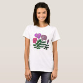 T-shirt Design Rose coloré (Devant entier)