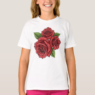 T-shirt Design Rose élégant