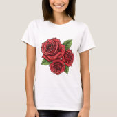 T-shirt Design Rose élégant (Devant)