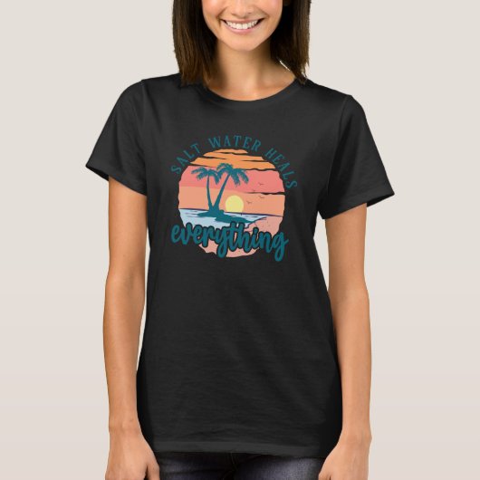 T-shirt Design Salt Water Heures" (Devant)