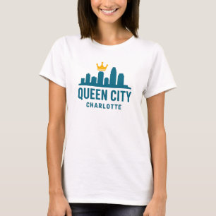 T-shirt Design Skyline Queen City Charlotte - Logo de la C