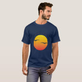 T-shirt design soleil pour hommes (Devant entier)