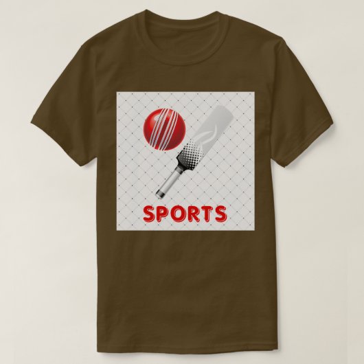 T-shirt Design sportif Cricket Pour Sticker Redbulbles (Design devant)