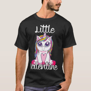 T-shirt Design sympa et amusant Unicorn Little Valentine