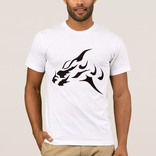 T-SHIRT DESIGN TATOO DRAGON D'ART NOIR (Devant)