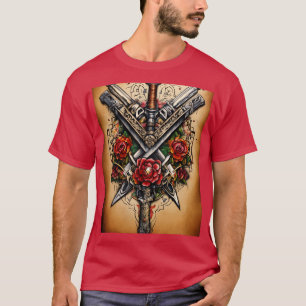 T-shirt design tatouage d'armes
