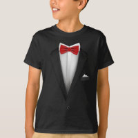 Design Tuxedo avec Red Bowtie Pour Mariages