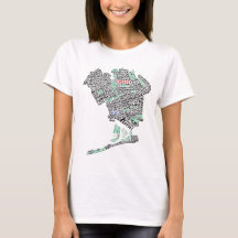 T-shirt design typographique Queens New York